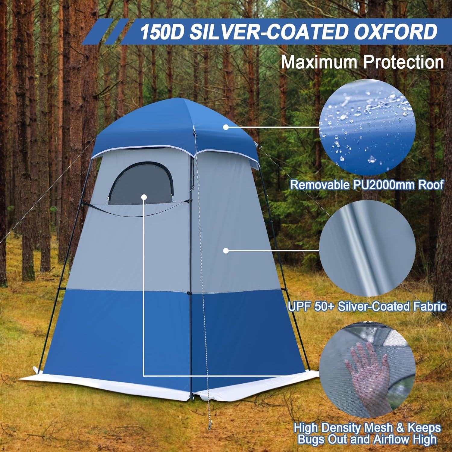 Tienda de Ducha Camping Castle Unicorn 160x160x240cm UPF50+