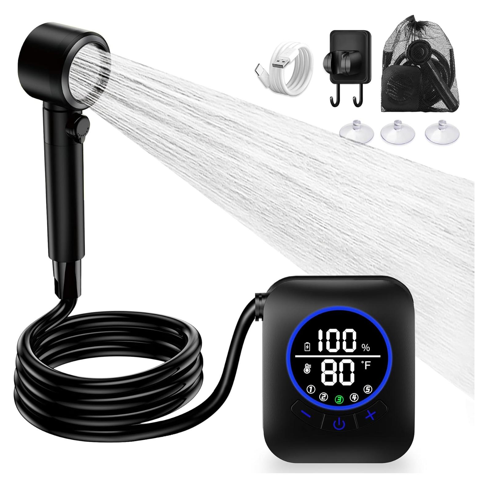 Ducha Portátil Joygain para Camping 8000mAh 6L/min IPX8