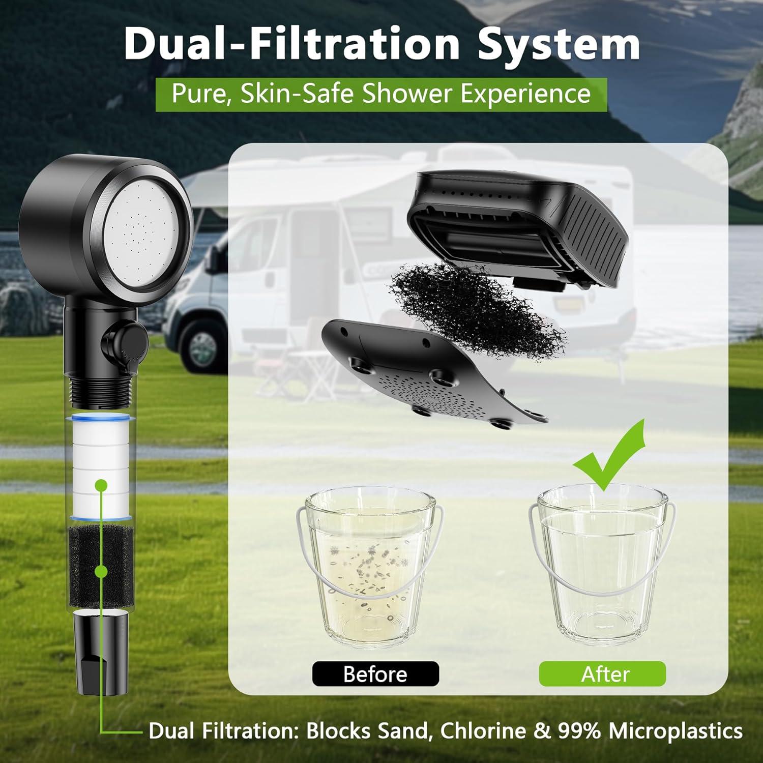 Ducha Portátil Joygain para Camping 8000mAh 6L/min IPX8