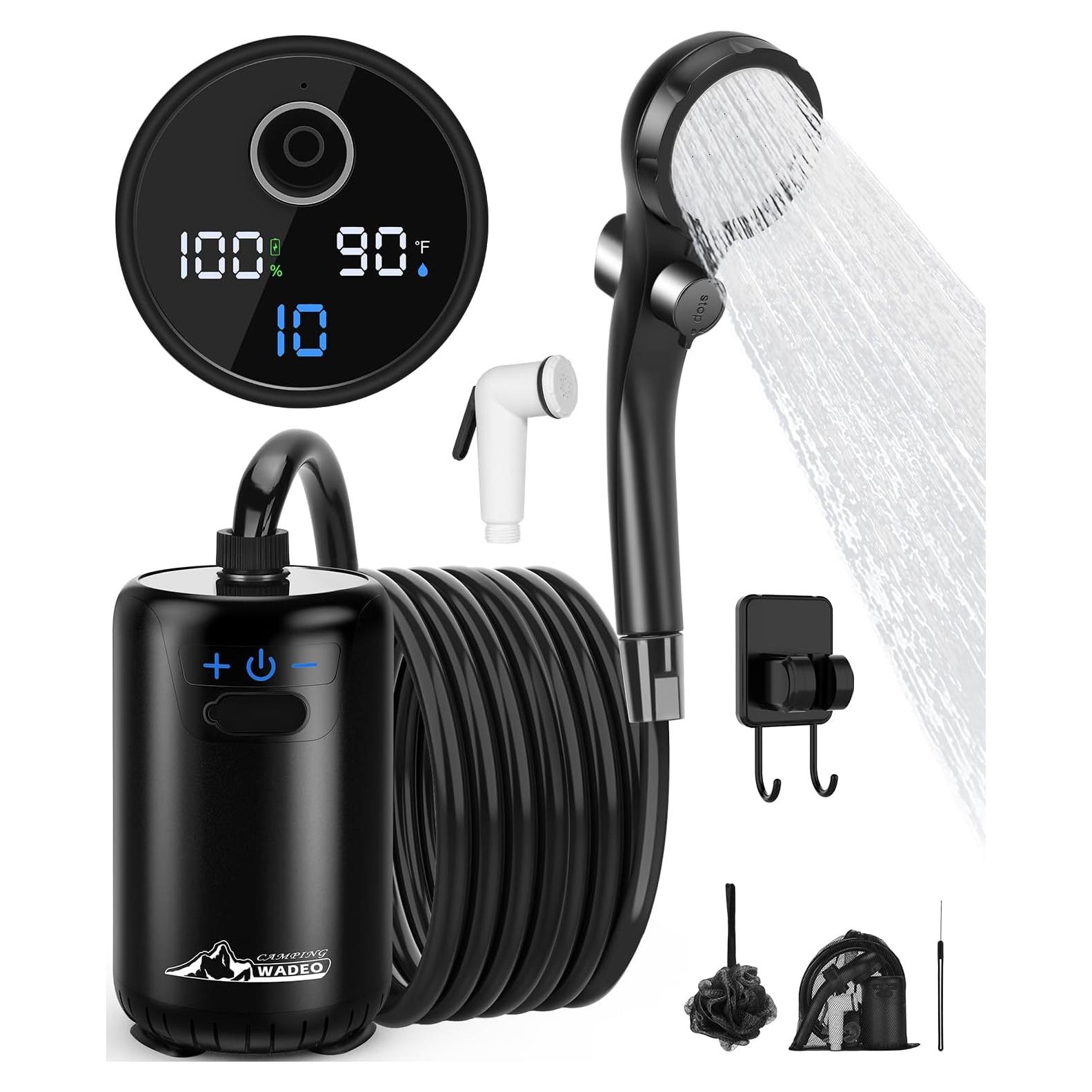 Ducha Portátil WADEO Camping 6000mAh 10 Velocidades IPX8