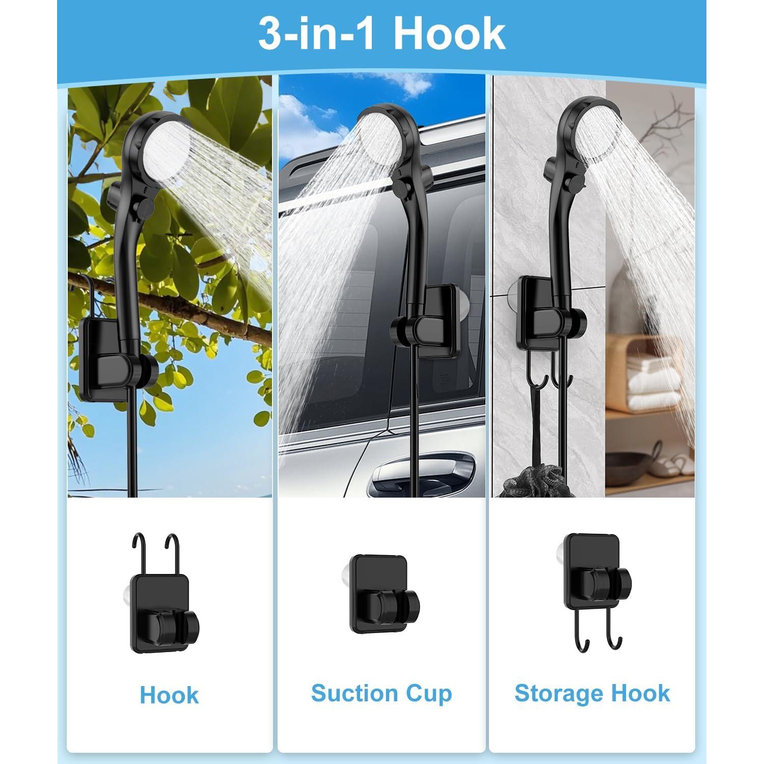 Ducha Portátil WADEO Camping 6000mAh 10 Velocidades IPX8