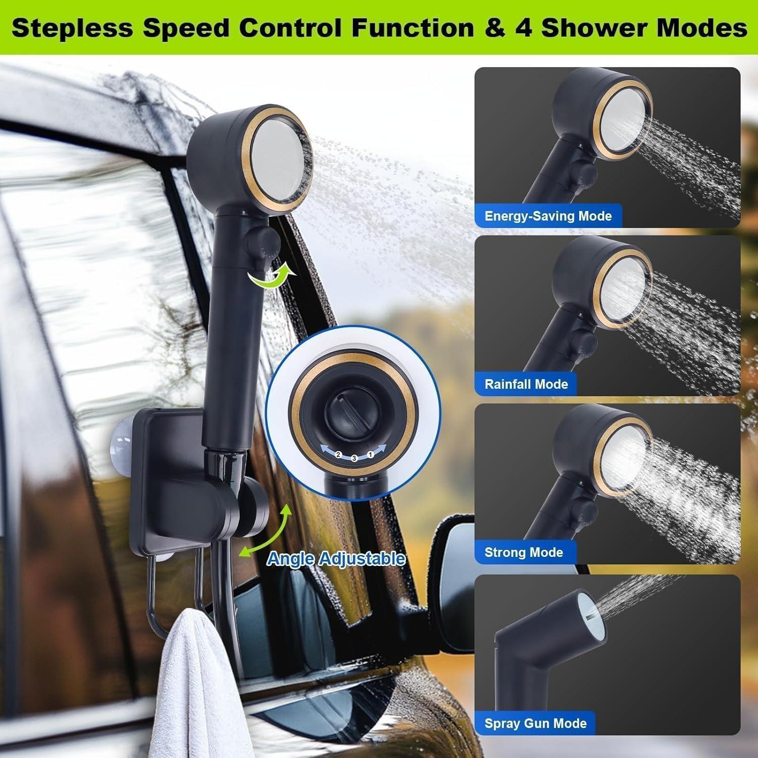 Ducha Portátil Eazy2hD 8000mAh IPX8 4 Modos Camping