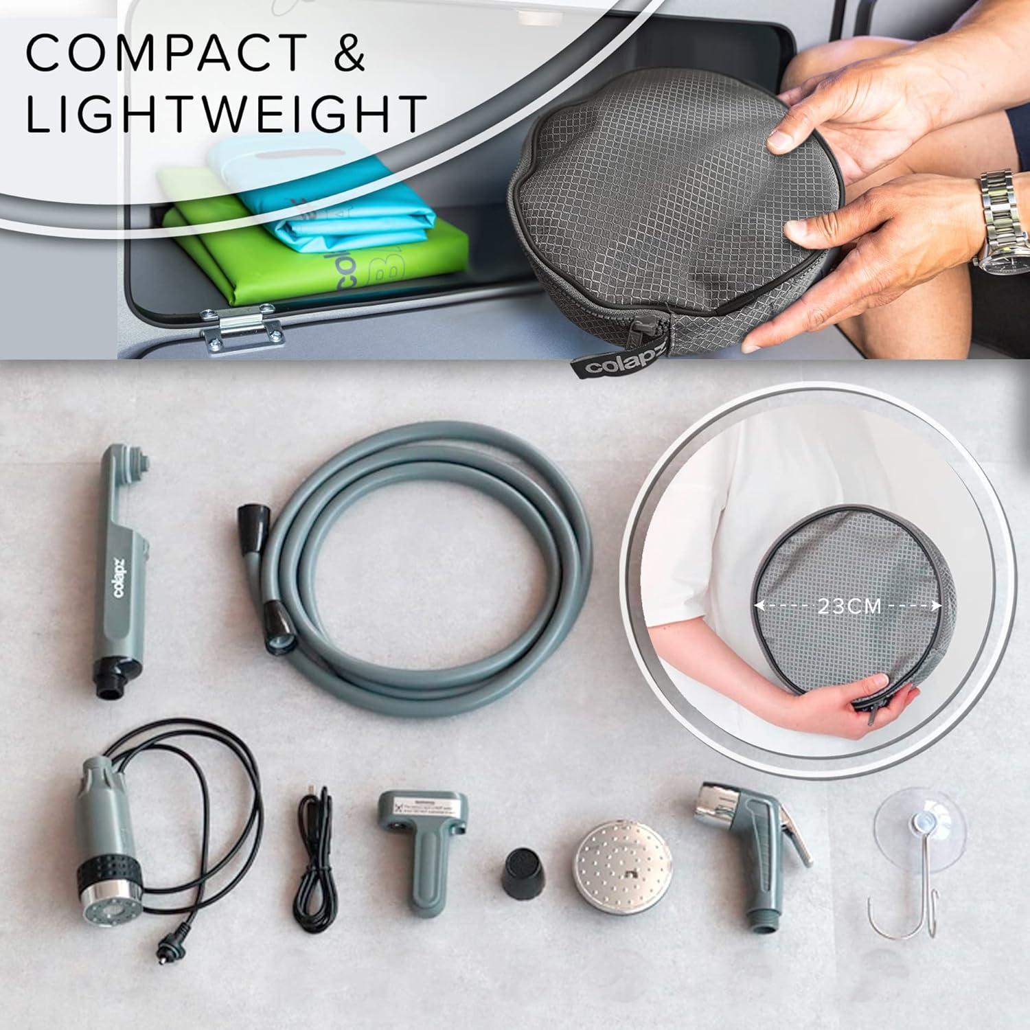 Ducha Portátil Colapz 12V Recargable USB para Camping