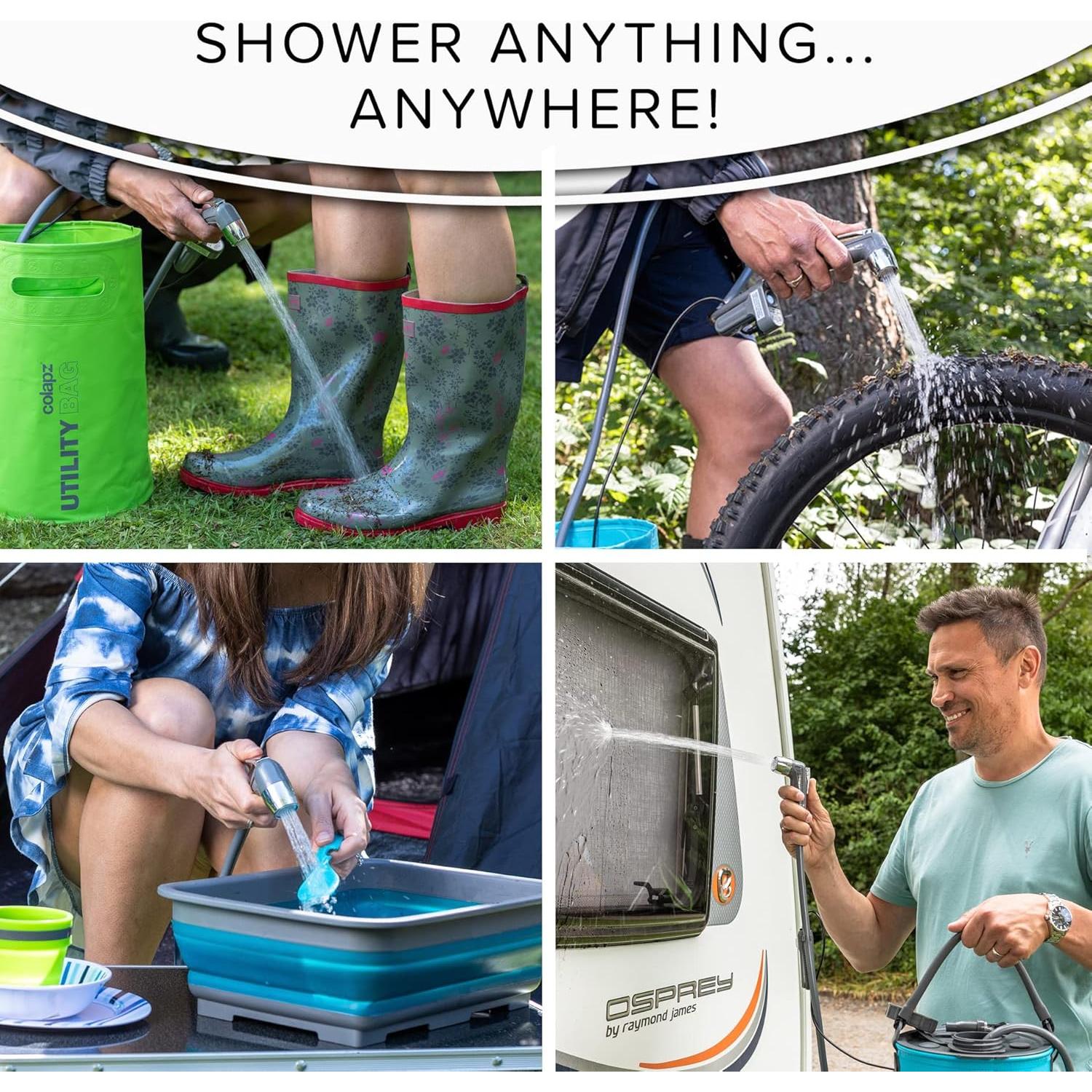 Ducha Portátil Colapz 12V Recargable USB para Camping