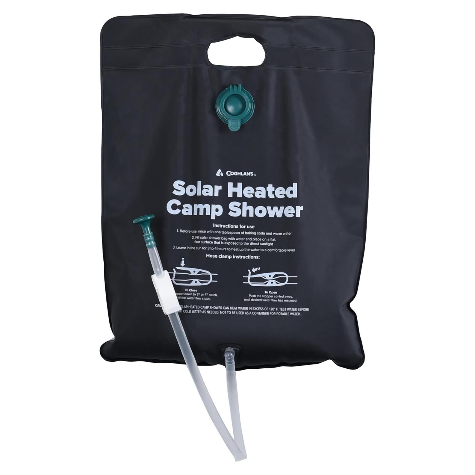 Ducha de Campamento Solar Calentada Coghlan 16L Negra