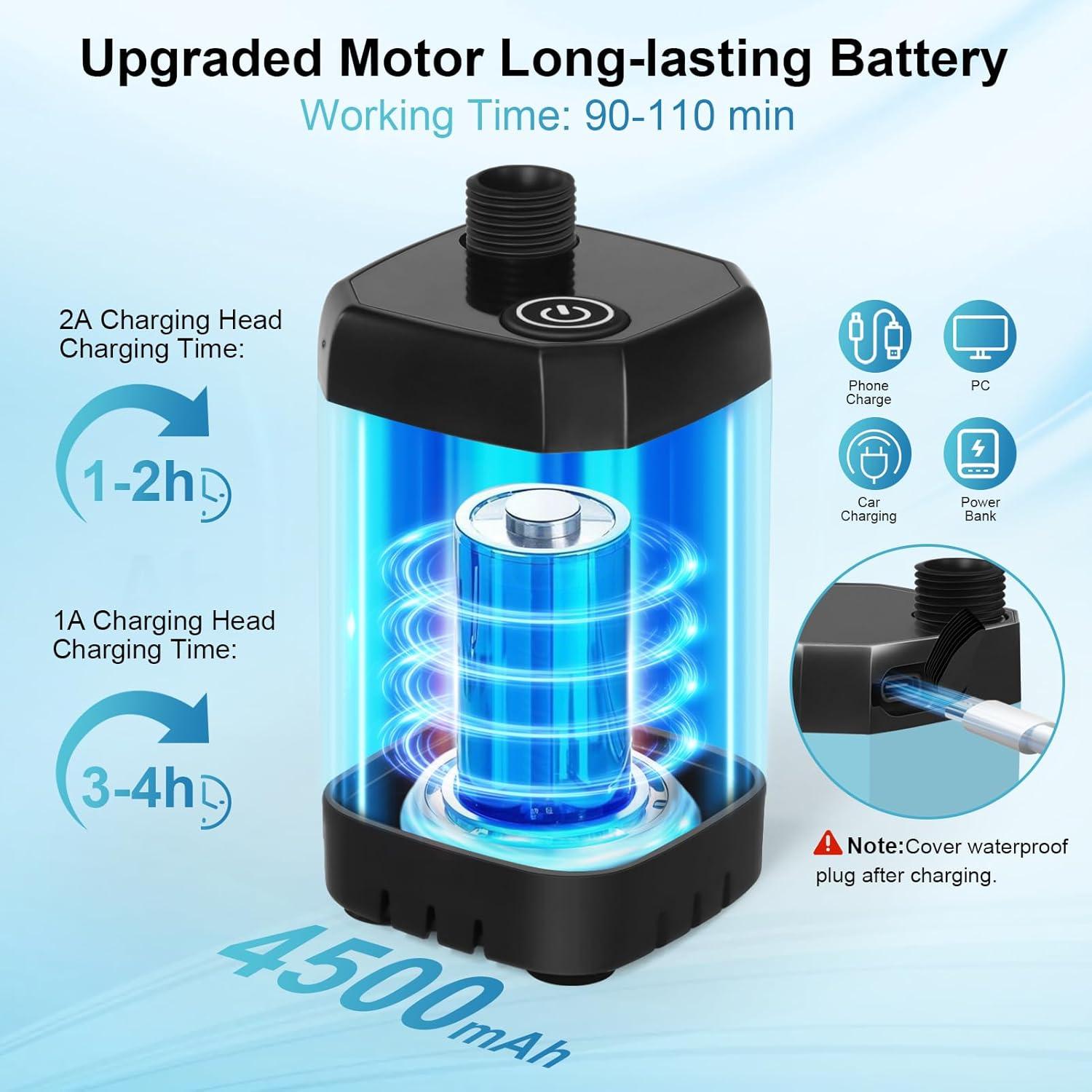 Ducha Portátil AUTOPkio Azul con Bomba Recargable 4500mAh