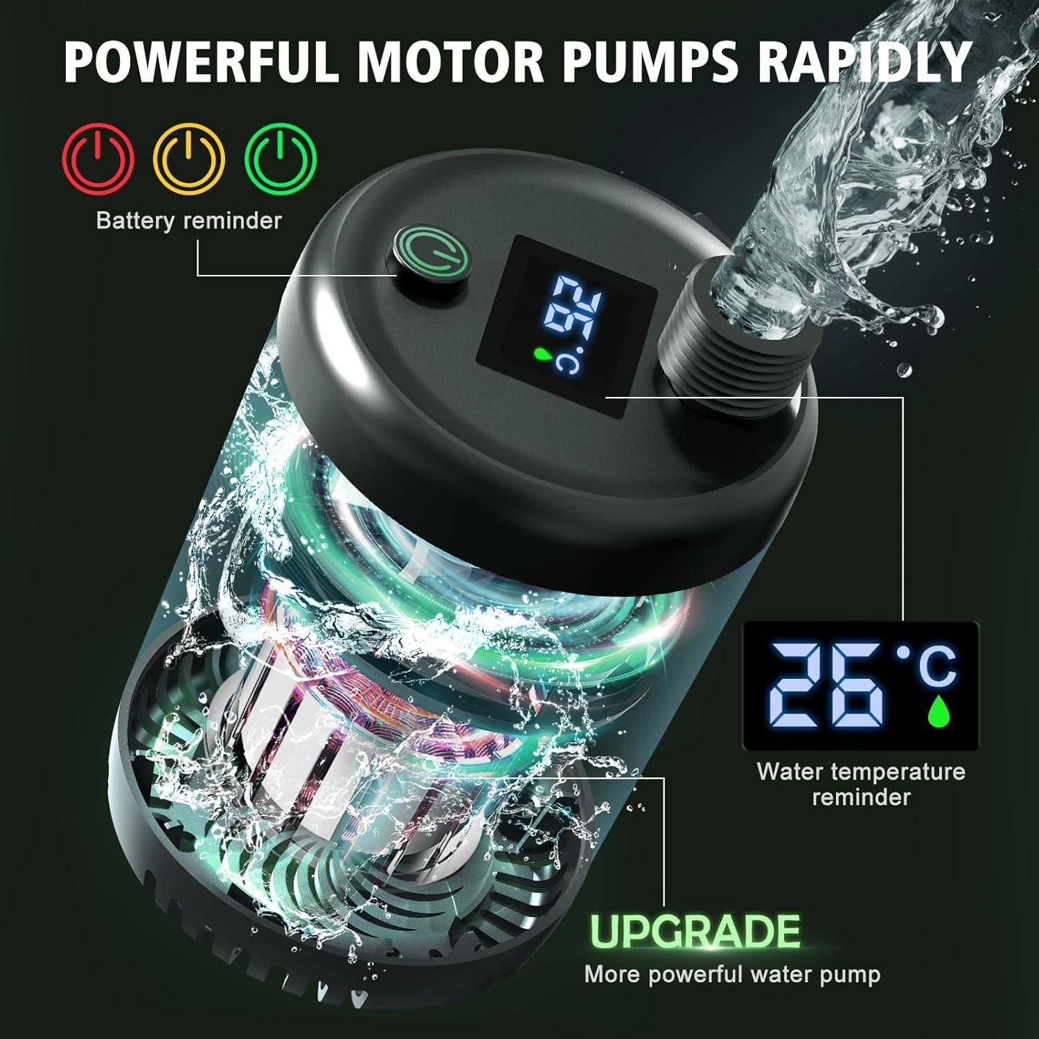 Ducha Portátil Beday 7800mAh con Pantalla de Temperatura