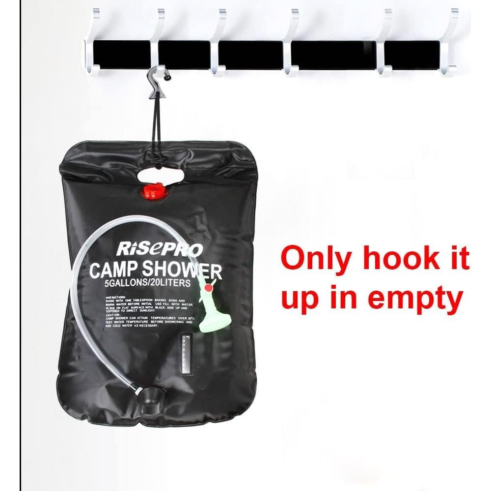 Bolsa de Ducha Solar RISEPRO 20L Calentamiento 45°C Camping
