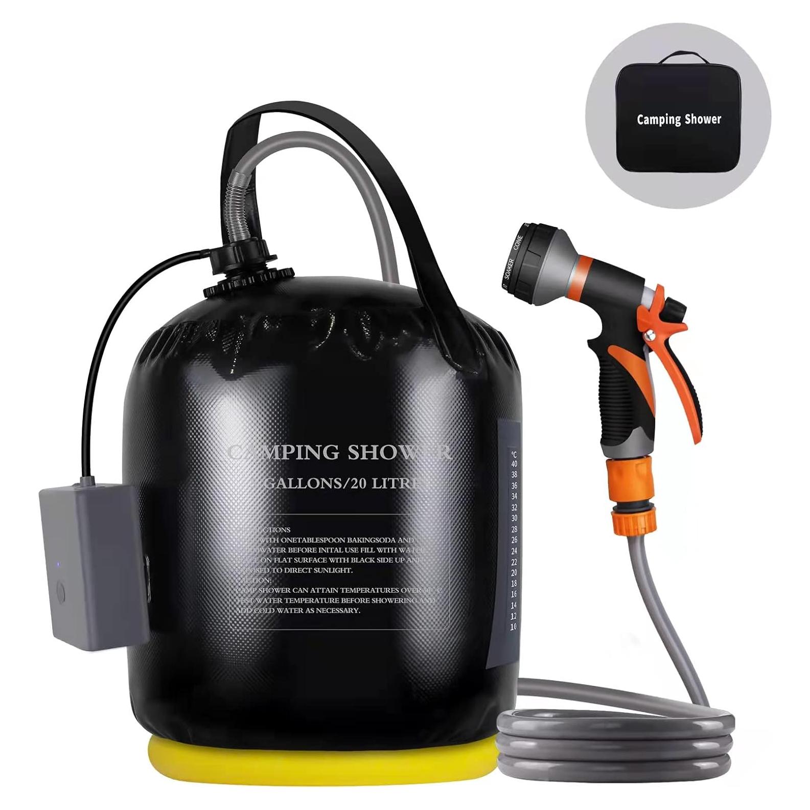 Ducha Portátil Eléctrica B.TAWD 20L con Calentamiento Solar