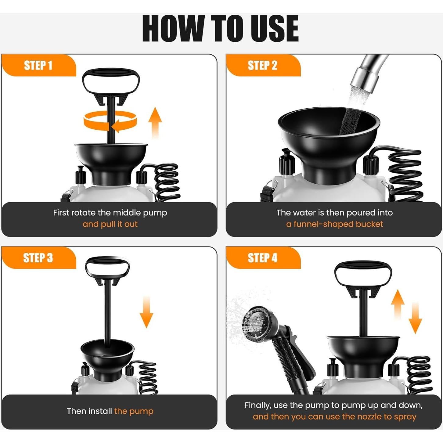 Ducha Portátil de Camping Chievbit 5L 10 Modos de Rocío