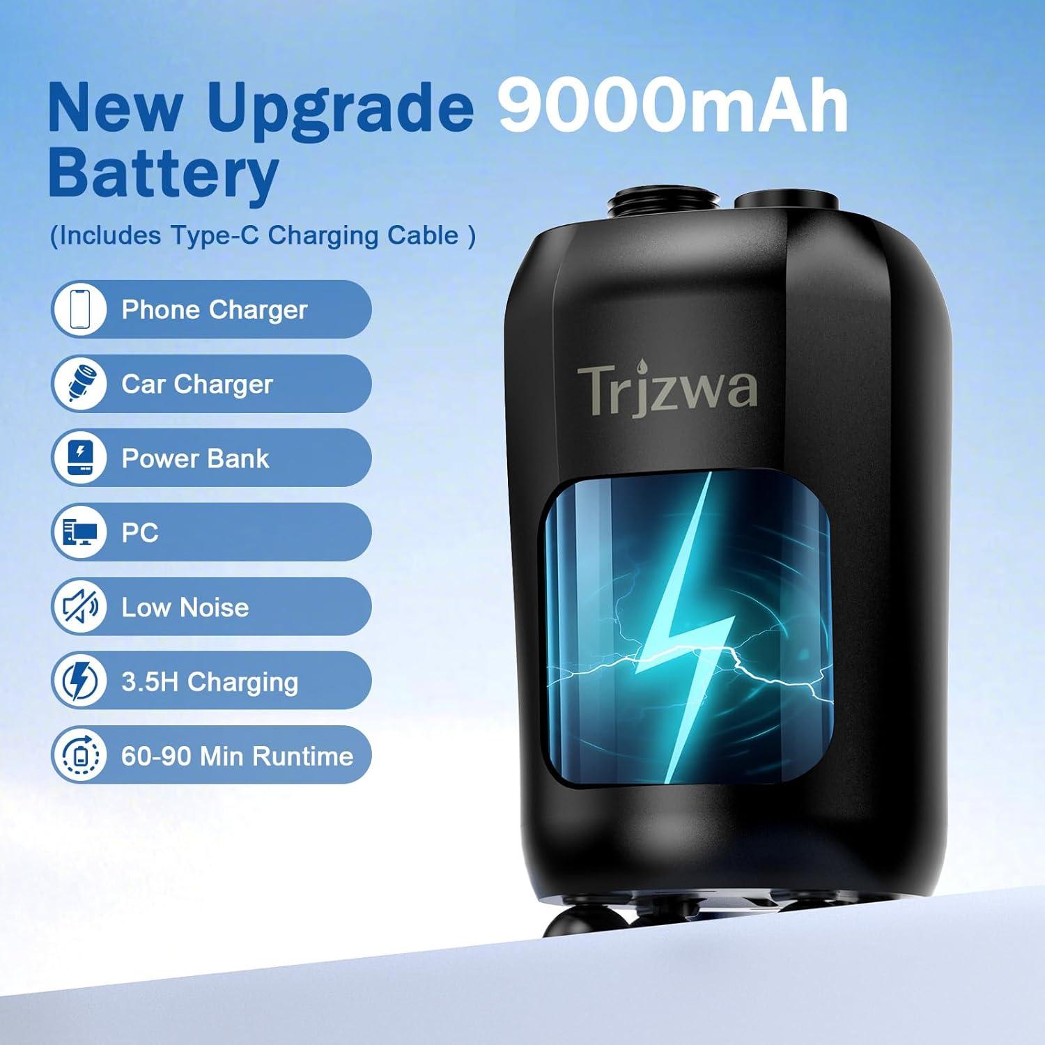 Ducha Portátil TRJZWA 9000mAh con Pantalla Digital y Cabezal Ajustable