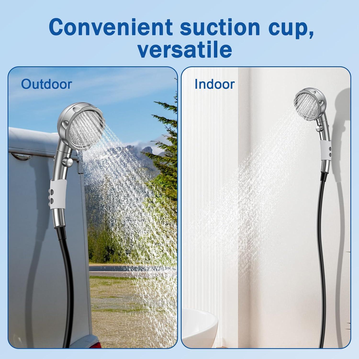 Ducha Portátil TRJZWA 9000mAh con Pantalla Digital y Cabezal Ajustable