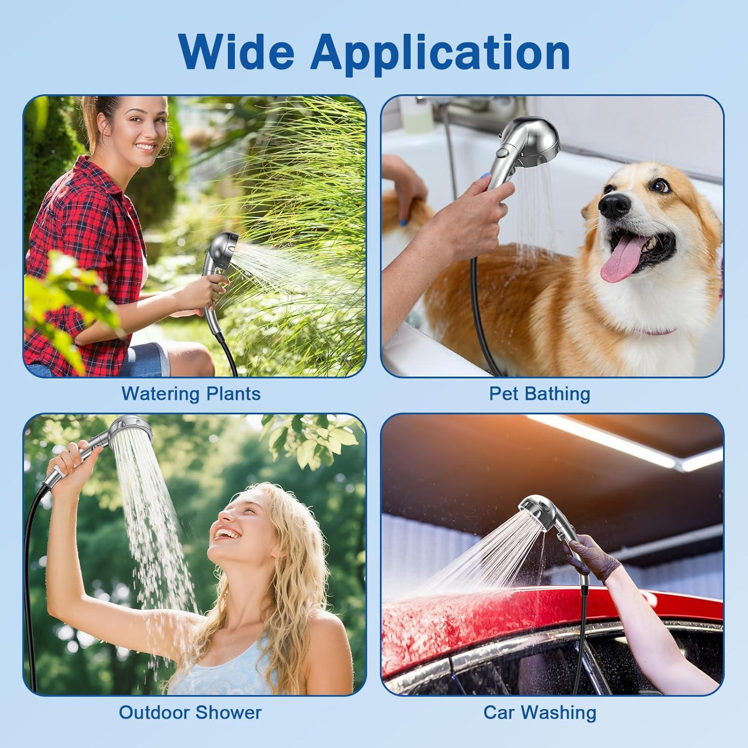 Ducha Portátil TRJZWA 9000mAh con Pantalla Digital y Cabezal Ajustable