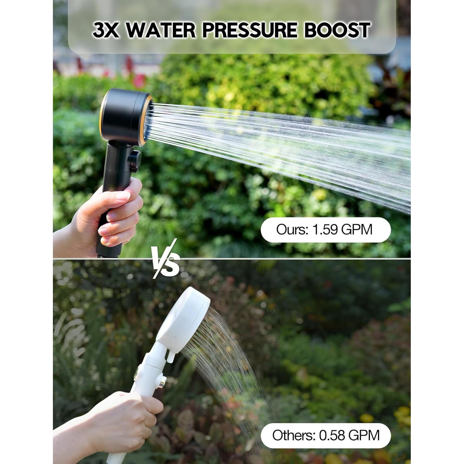 Ducha Portátil Docusvect 8000mAh 6LPM 4 Modos IPX8 Camping