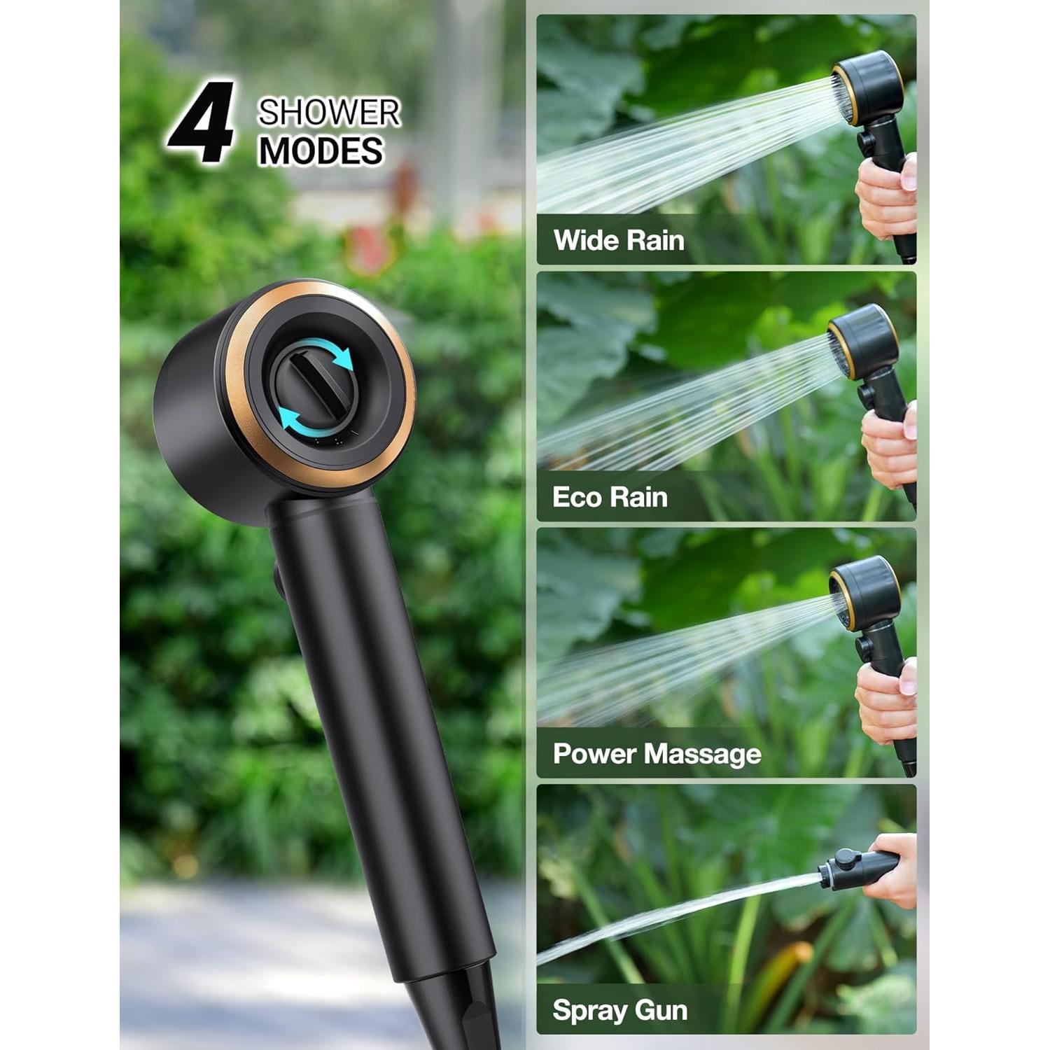 Ducha Portátil Docusvect 8000mAh 6LPM 4 Modos IPX8 Camping