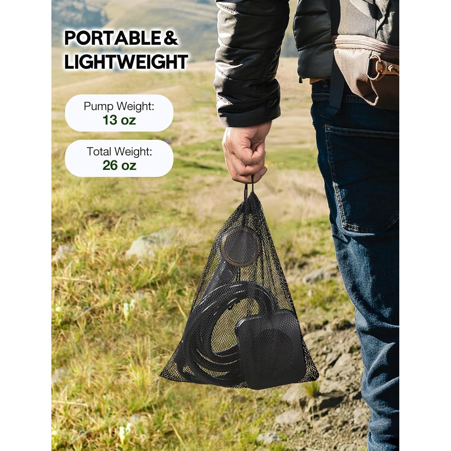 Ducha Portátil Docusvect 8000mAh 6LPM 4 Modos IPX8 Camping