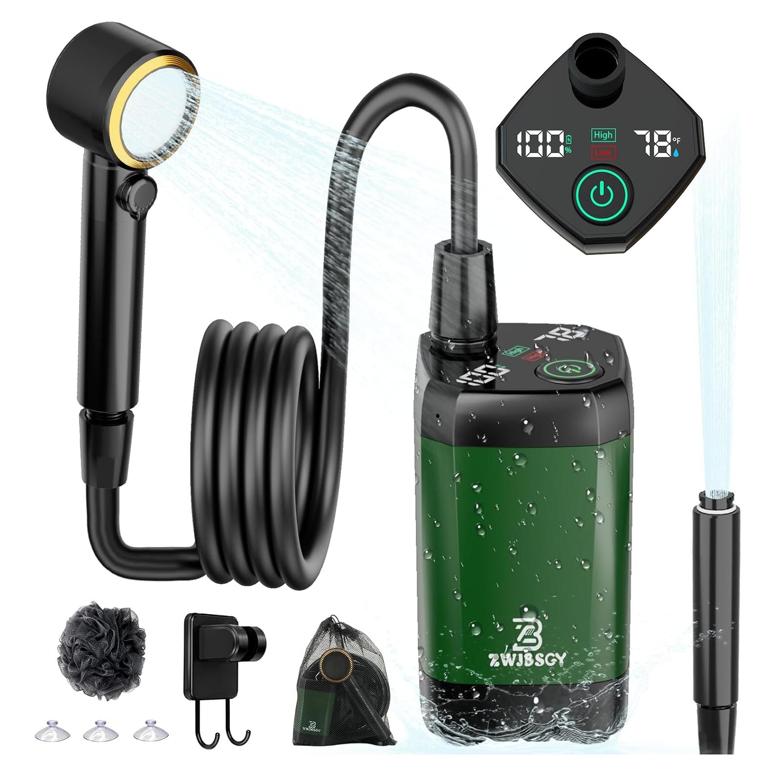 Ducha Portátil ZWJBSGY 7800mAh para Camping y Viajes
