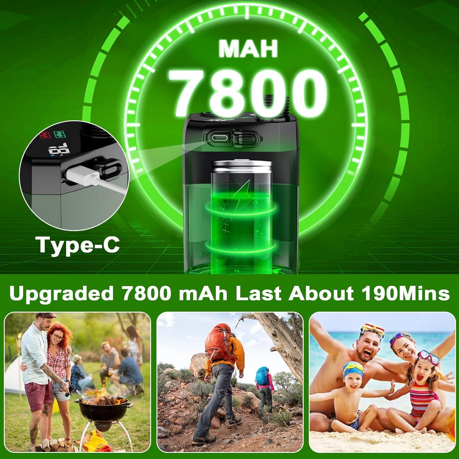 Ducha Portátil ZWJBSGY 7800mAh para Camping y Viajes