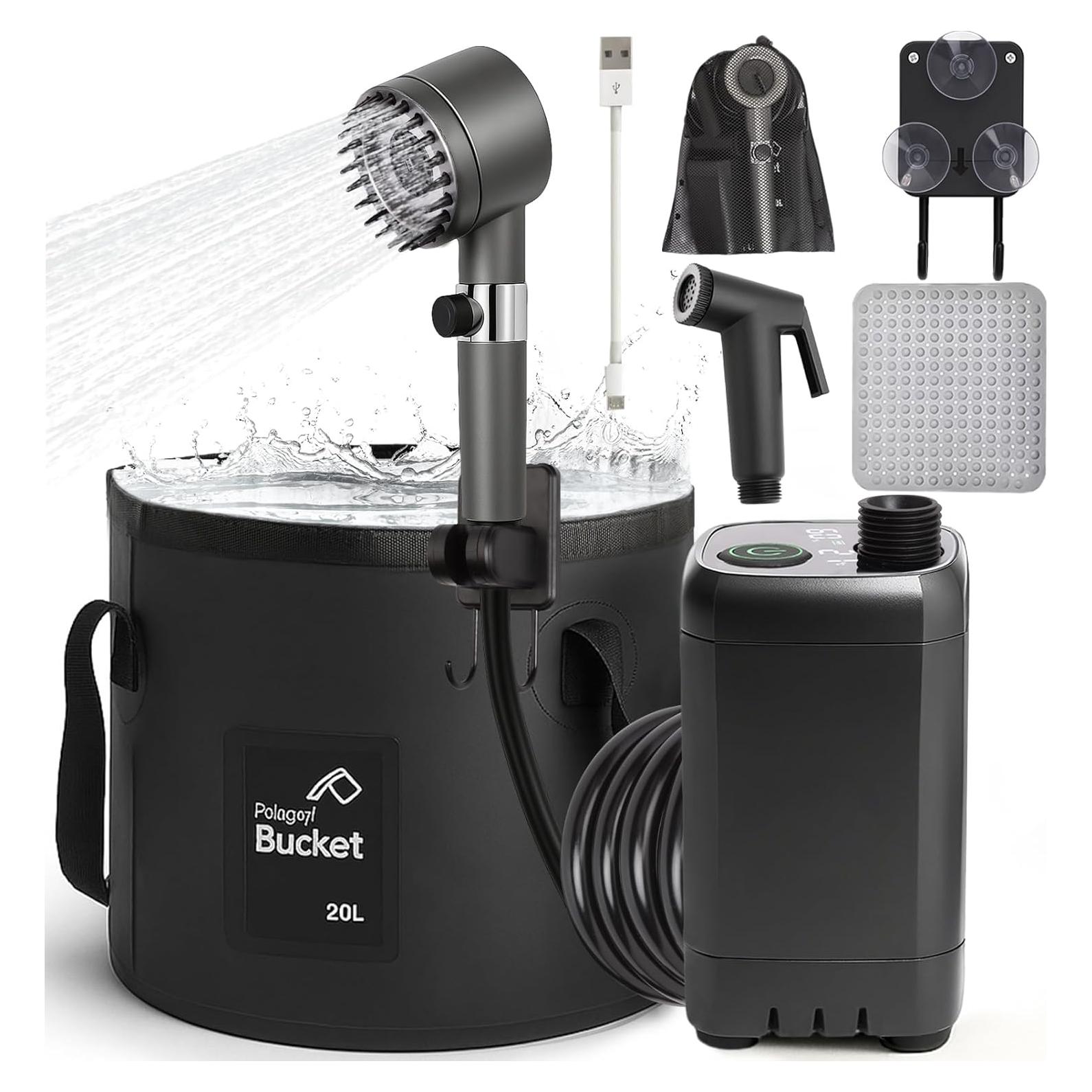 Ducha portátil recargable AIZMOZIA para camping 9000mAh