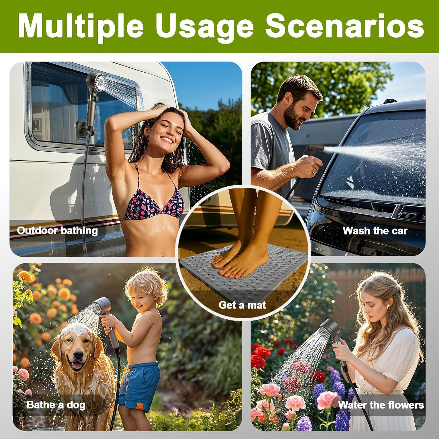 Ducha portátil recargable AIZMOZIA para camping 9000mAh