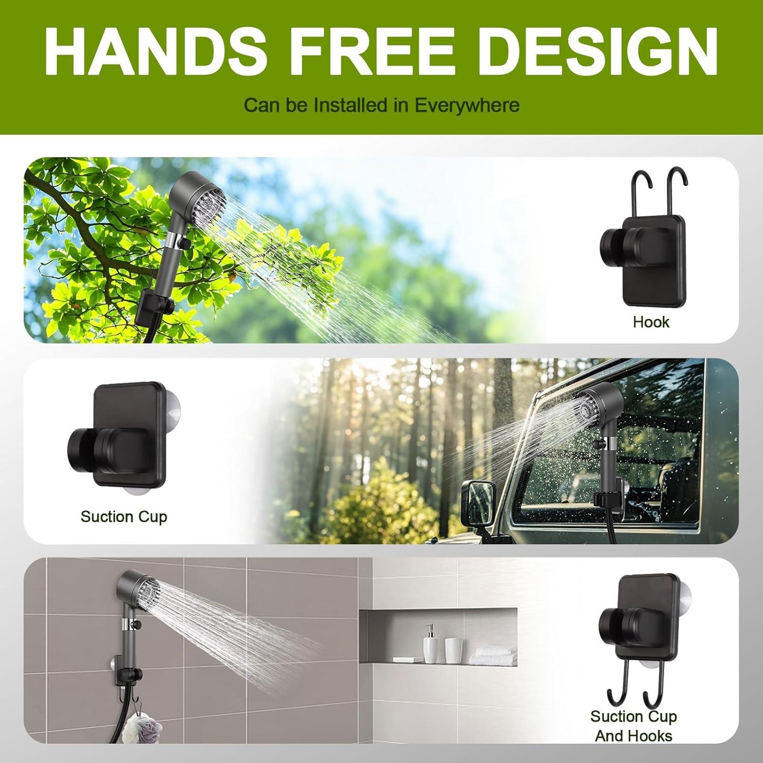 Ducha portátil recargable AIZMOZIA para camping 9000mAh