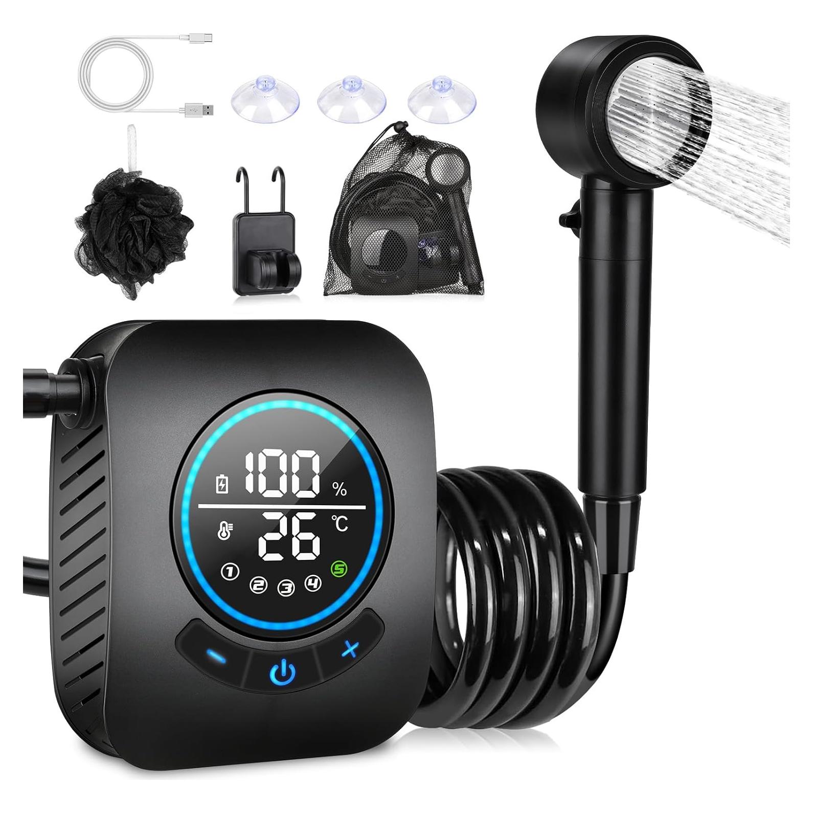 Ducha Portátil Spopal 8000mAh Camping Recargable IPX8