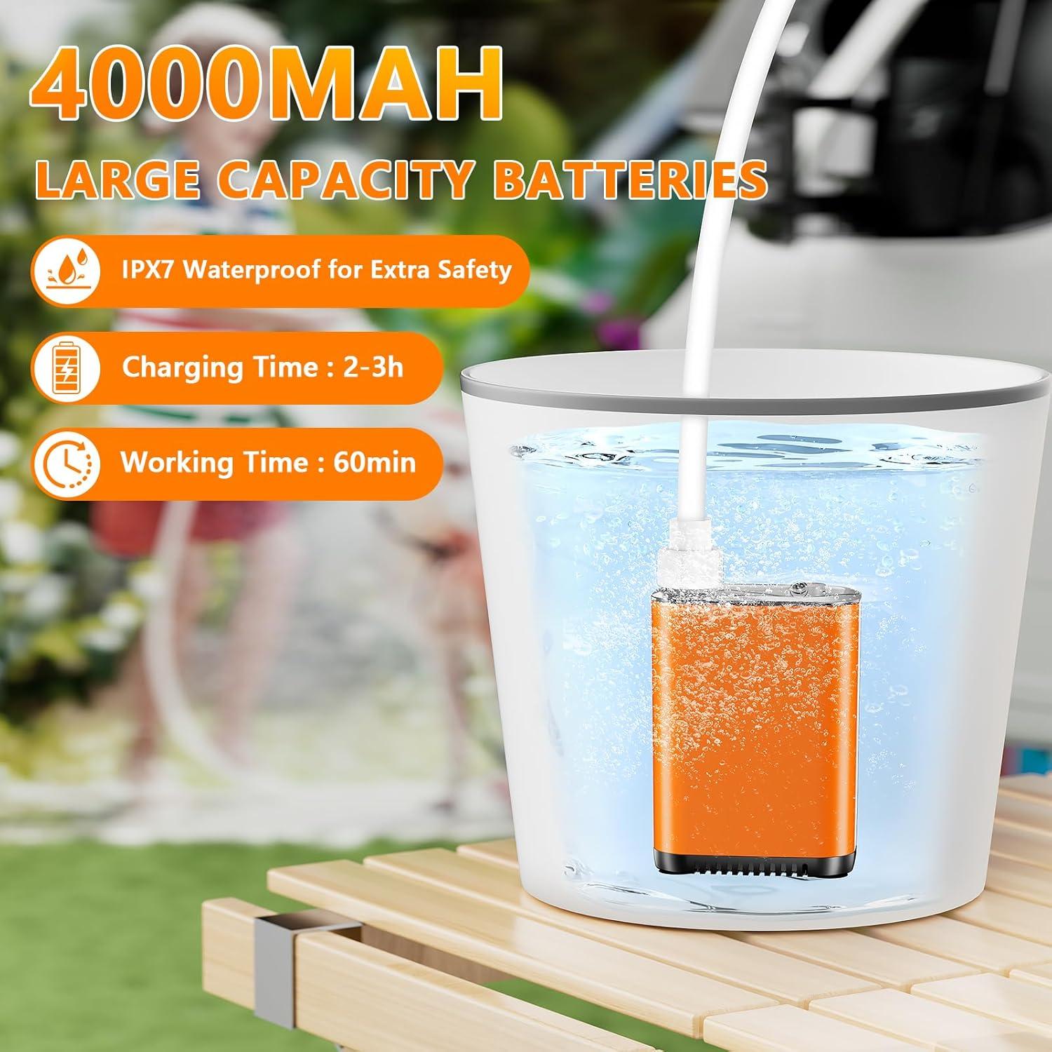 Kit de Ducha Portátil Catlyn con Bomba Eléctrica 4000mAh