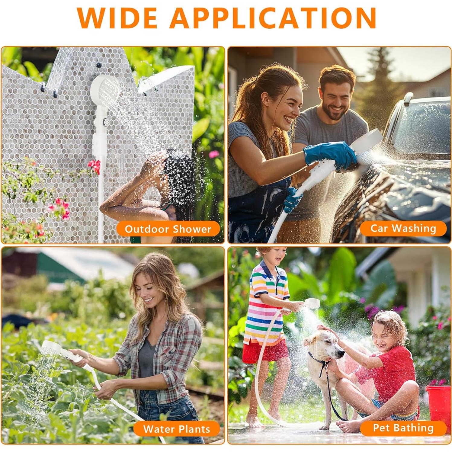 Kit de Ducha Portátil Catlyn con Bomba Eléctrica 4000mAh