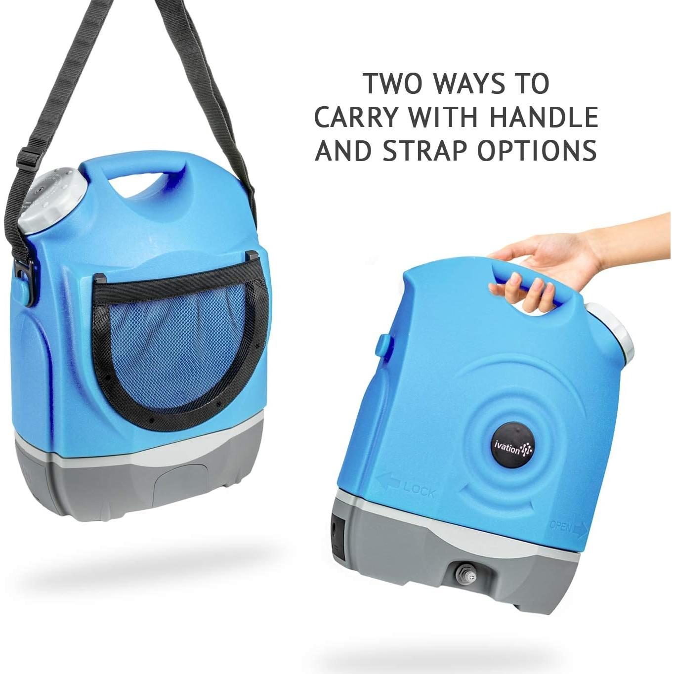 Ivation Multipurpose Portable Spray Washer w/Water Tank – Built in Rechargeable 2200 mAh Lithium Battery and 12v Car Plug - Metal Trigger Guns, Shower & Brush Heads and Flexible Hose