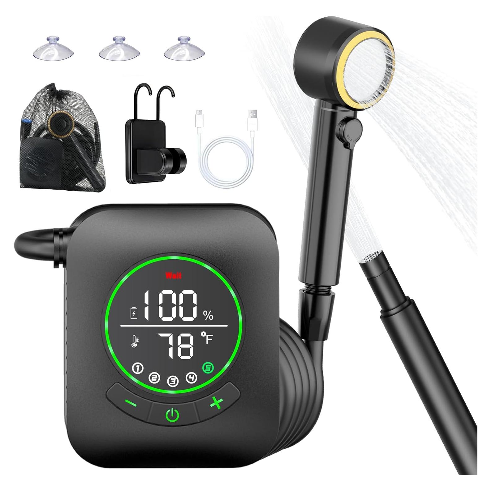 Ducha portátil AYWOHA A2501 8000mAh 5 velocidades LCD