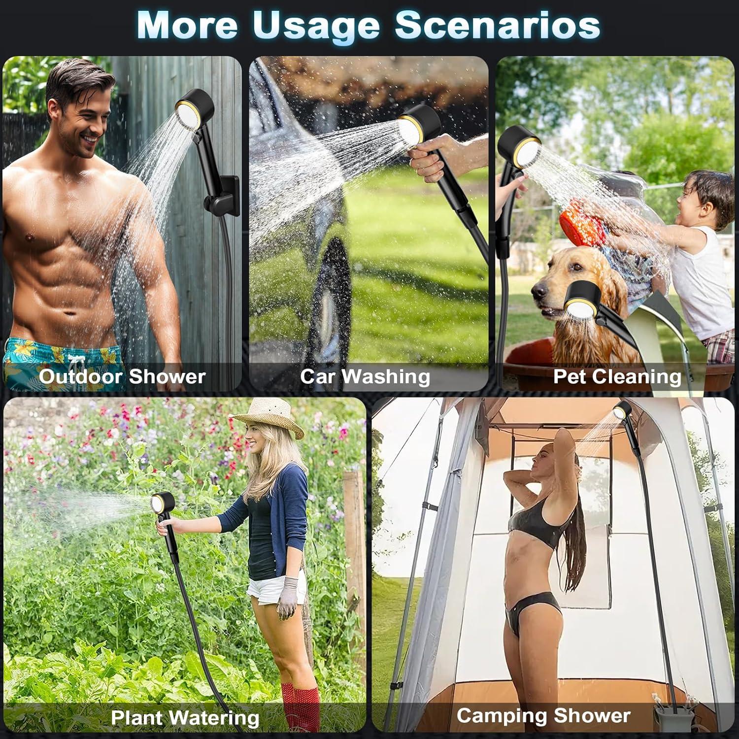 Ducha portátil AYWOHA A2501 8000mAh 5 velocidades LCD