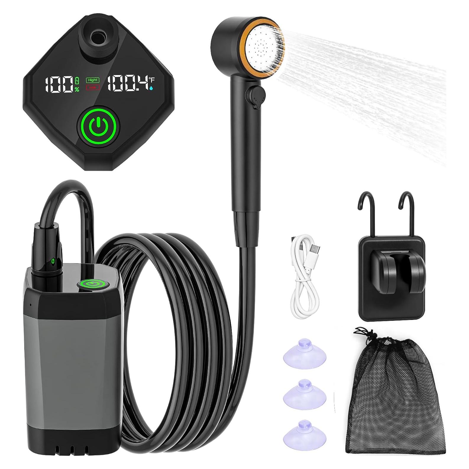 Ducha Portátil Oxerbog 6000mAh con Pantalla LED y Filtro