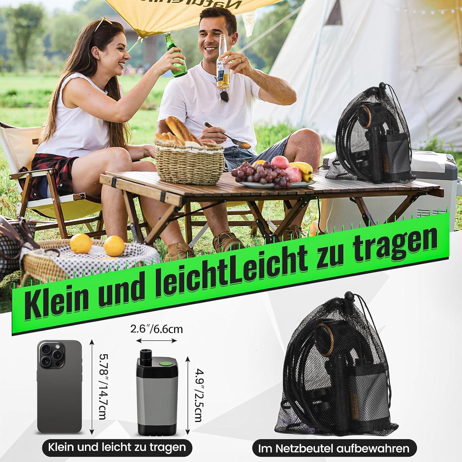 Ducha Portátil Oxerbog 6000mAh con Pantalla LED y Filtro