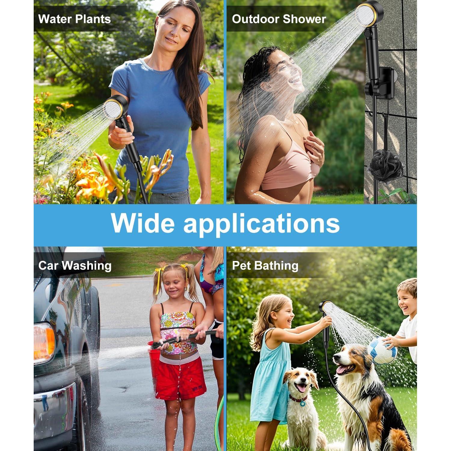 Ducha Portátil WADEO Camping 8000mAh IPX8 5 Modos de Rocío