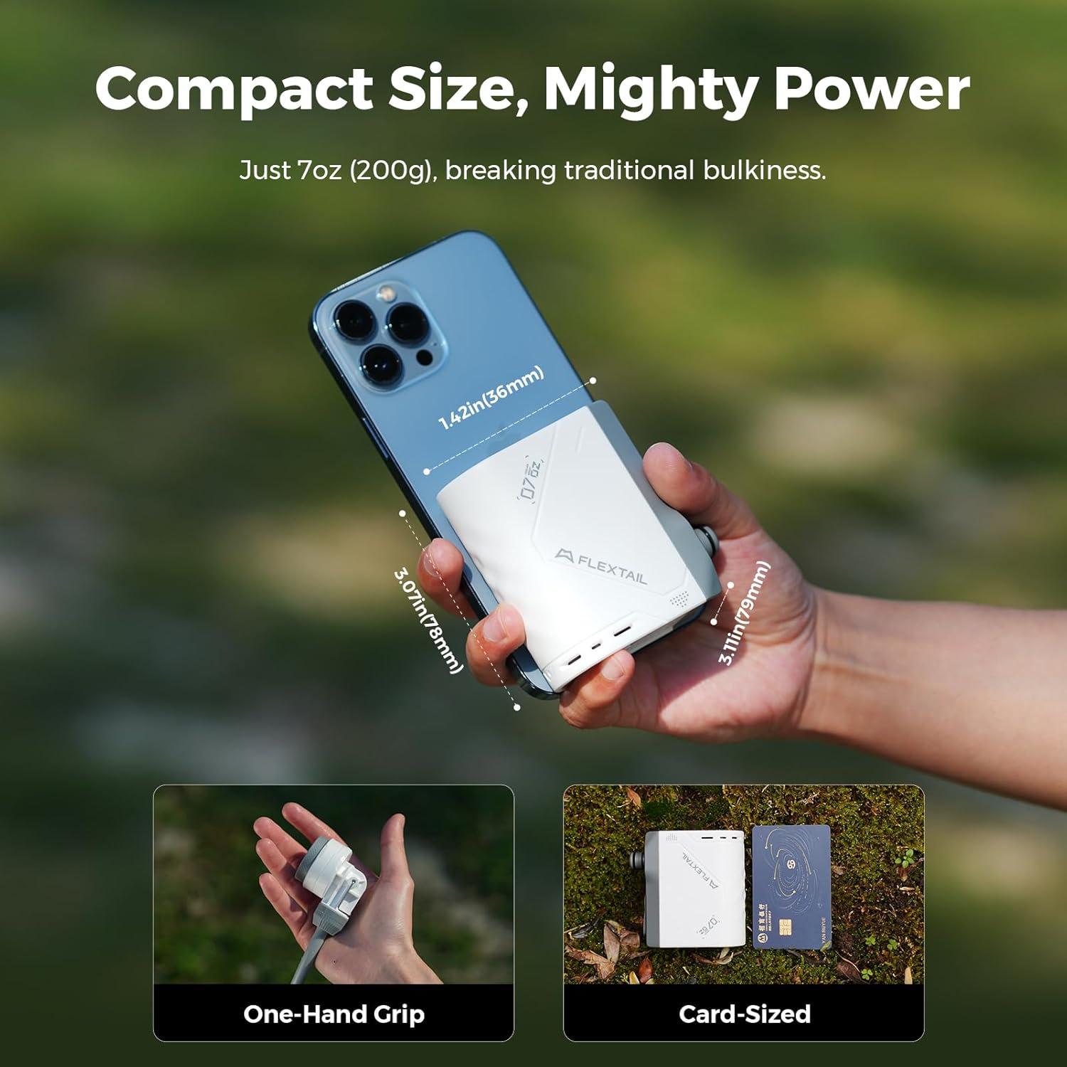 FLEXTAILGEAR Tiny Shower Portable Shower for Camping, Rechargeable Camping Outdoor Shower, Portable Shower Pump for Hiking, Waterproof Outdoor Camp Pump, Car wash, Pet Cleaning, Beach Vacations