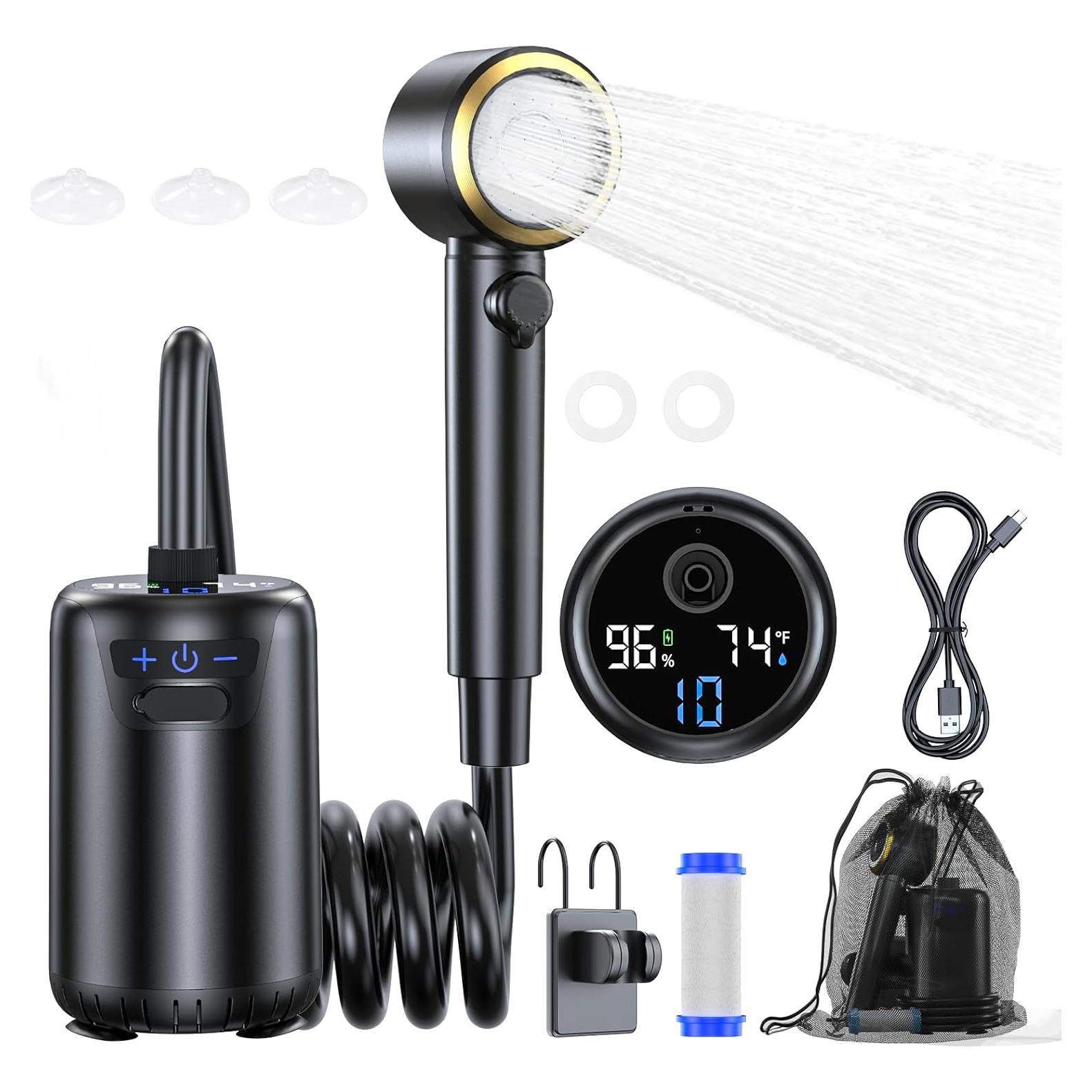 Ducha Portátil Eléctrica SRNPMIU 8000mAh 3 Modos IPX7