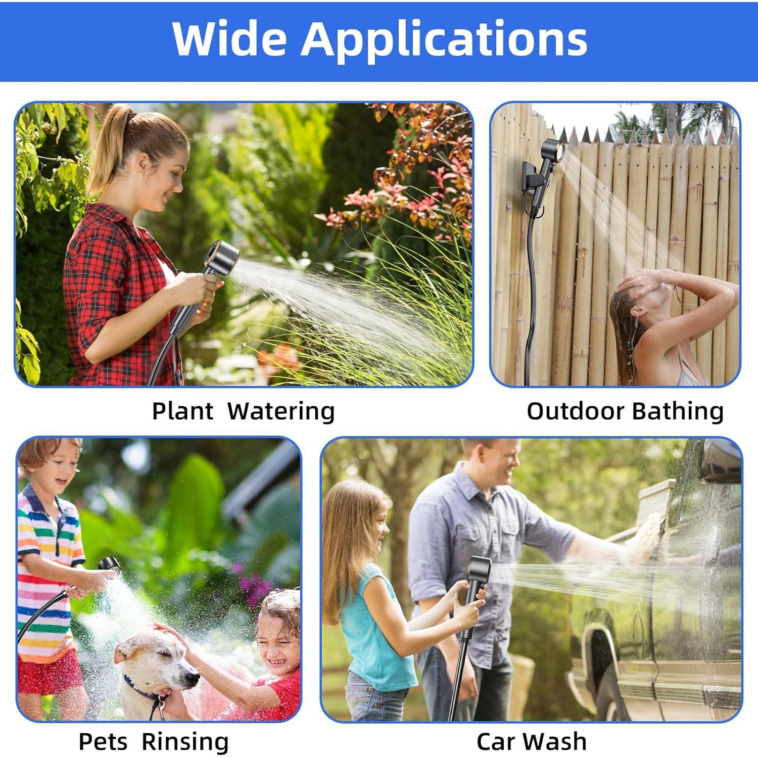 Ducha Portátil Eléctrica SRNPMIU 8000mAh 3 Modos IPX7