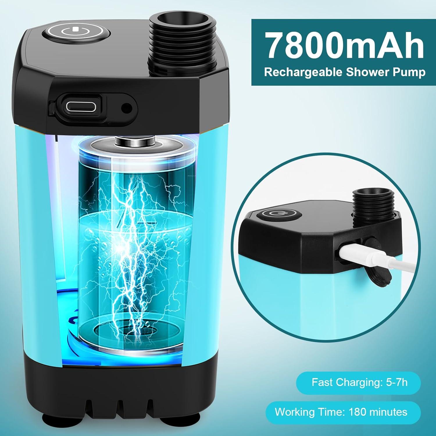 Ducha Portátil ALIESTFDNO 20L con Bomba Recargable 7800mAh
