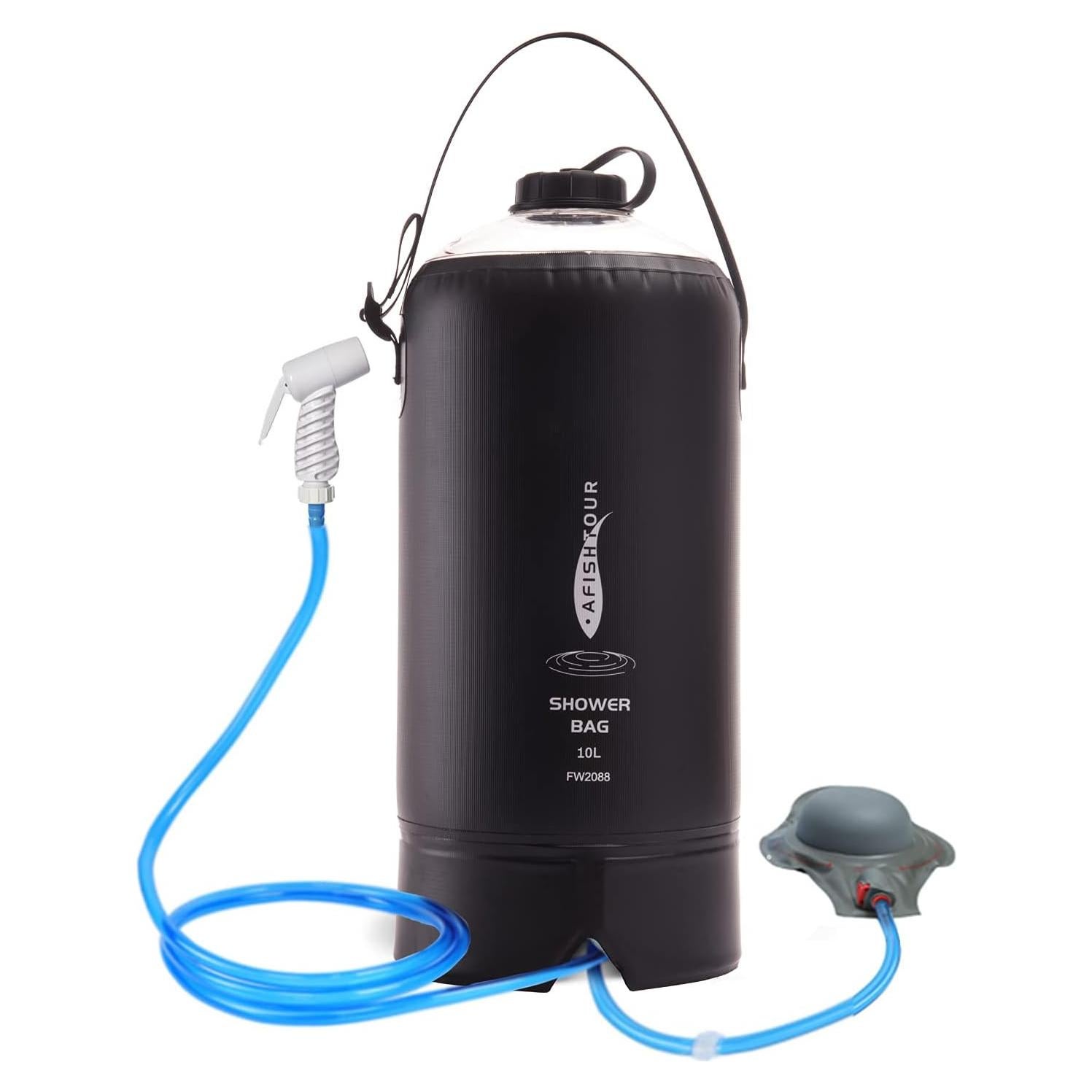 Bolsa de Ducha Camping Portátil AFISHTOUR 20L Solar con Bomba