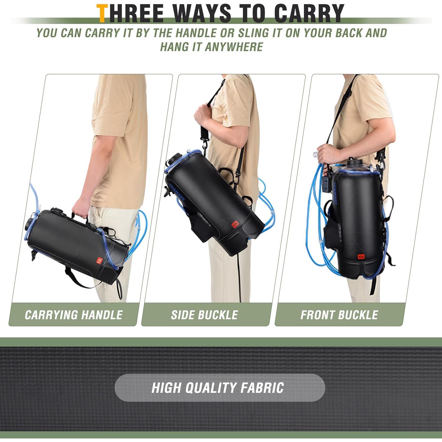 Ducha Portátil Solar 12L Teamaze JWKF0052ZH para Camping