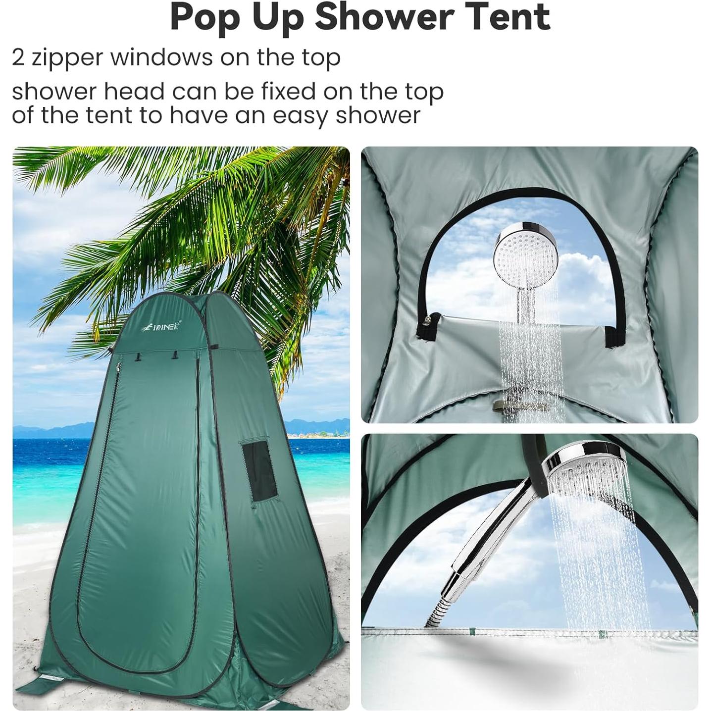 Tienda de Ducha Pop Up FIRINER 190x120 cm Resistente al Agua