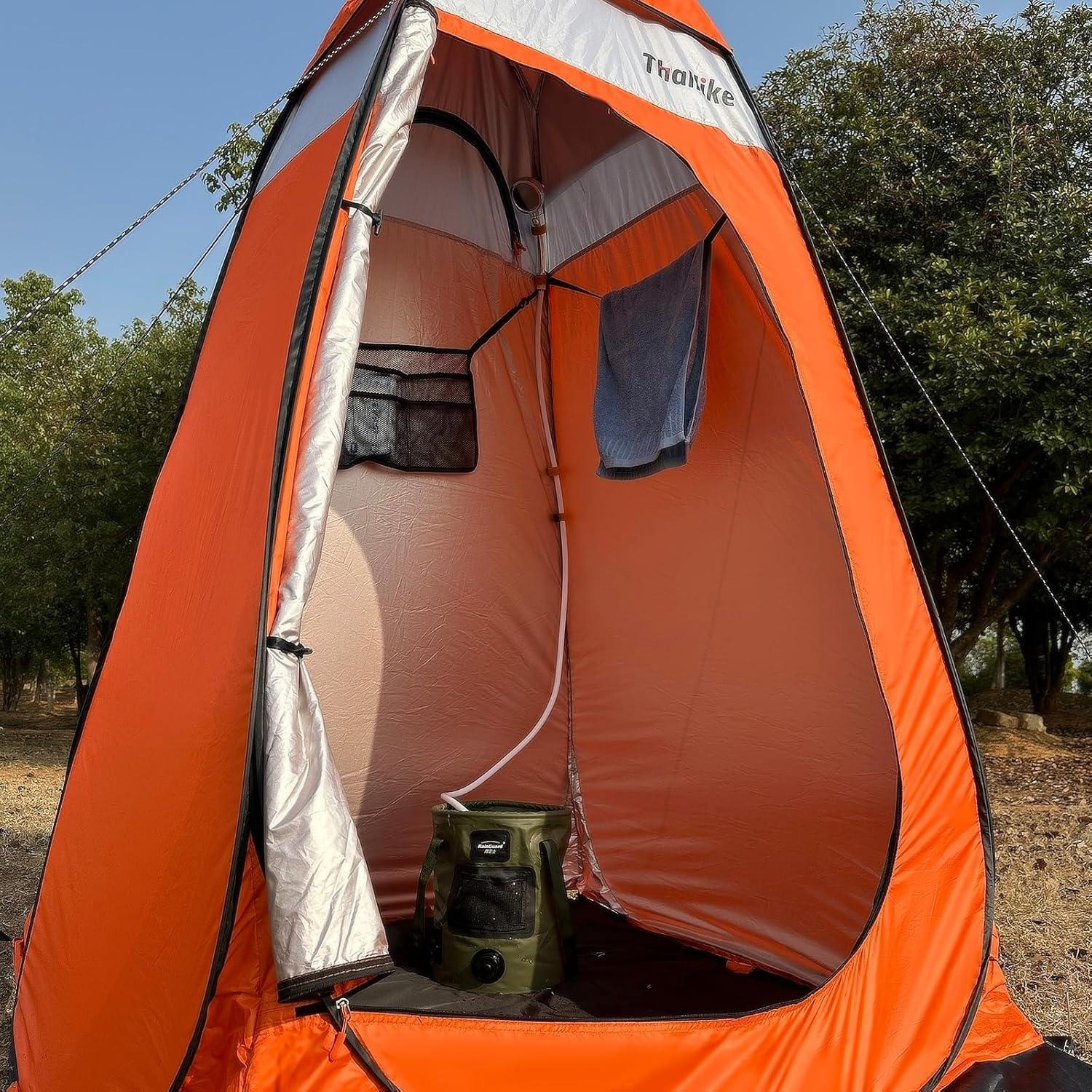 Tienda de Ducha Portátil Thallike 140x140x210 cm Impermeable