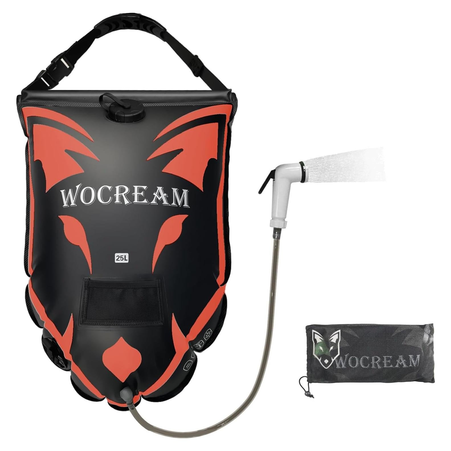 Bolsa de Ducha Solar Portátil Wocream 25L con Cabezal On/Off