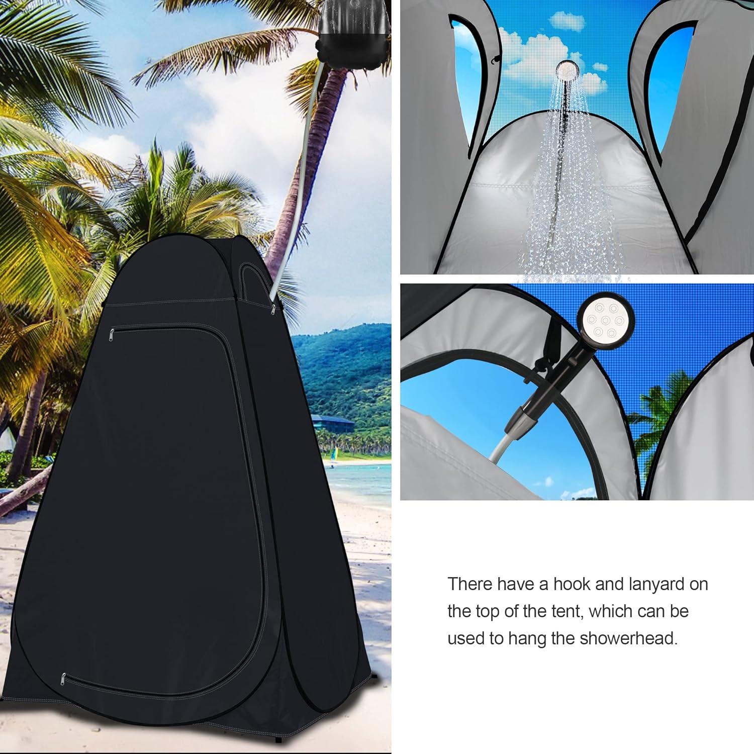 Tienda de Ducha Portátil Anngrowy 1.94m Impermeable UPF 50+