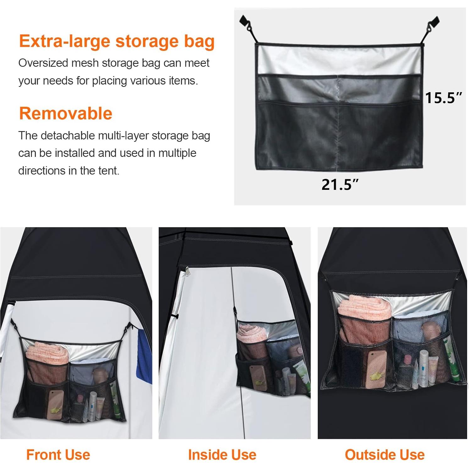 Tienda de Ducha Portátil Anngrowy 1.94m Impermeable UPF 50+