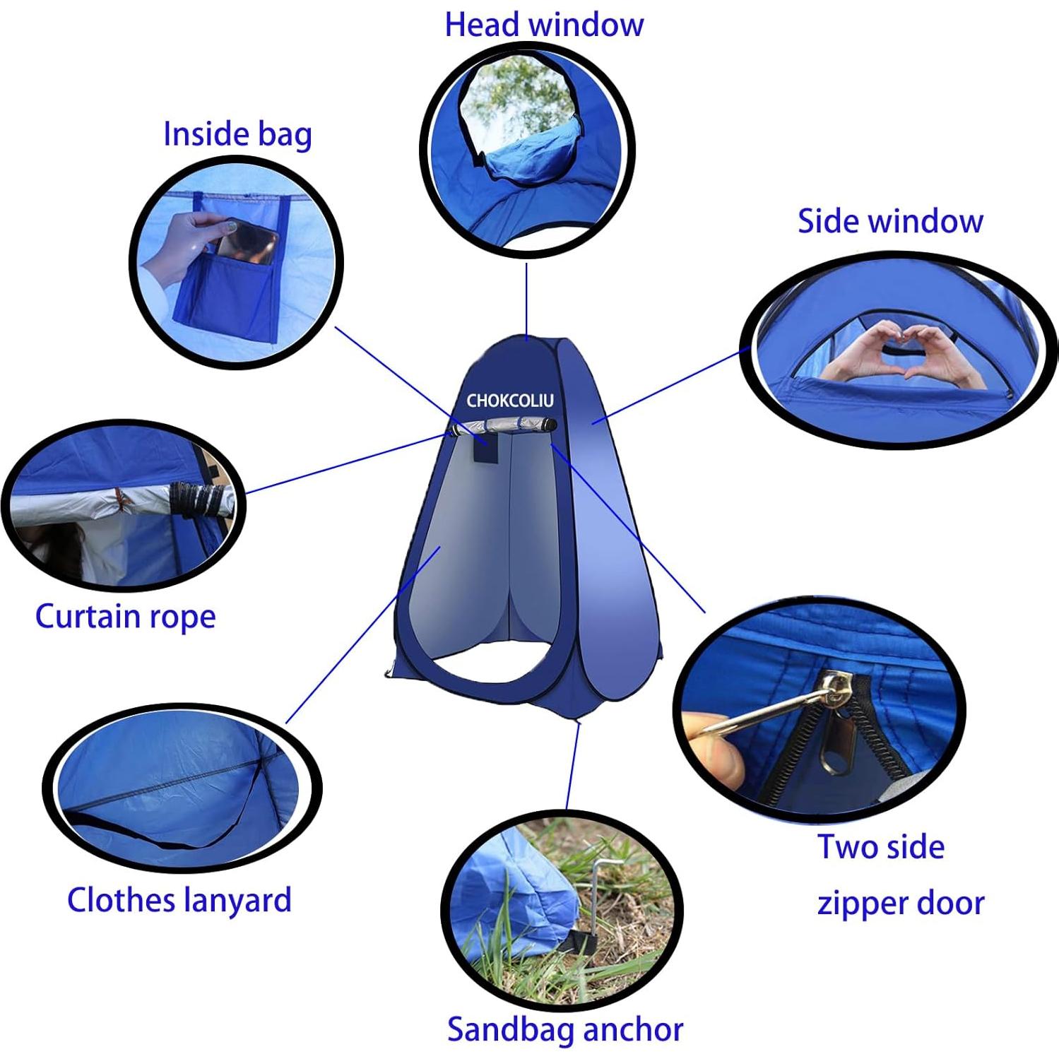 Tienda de Ducha Portátil CHOKCOLIU 5 Galones Azul