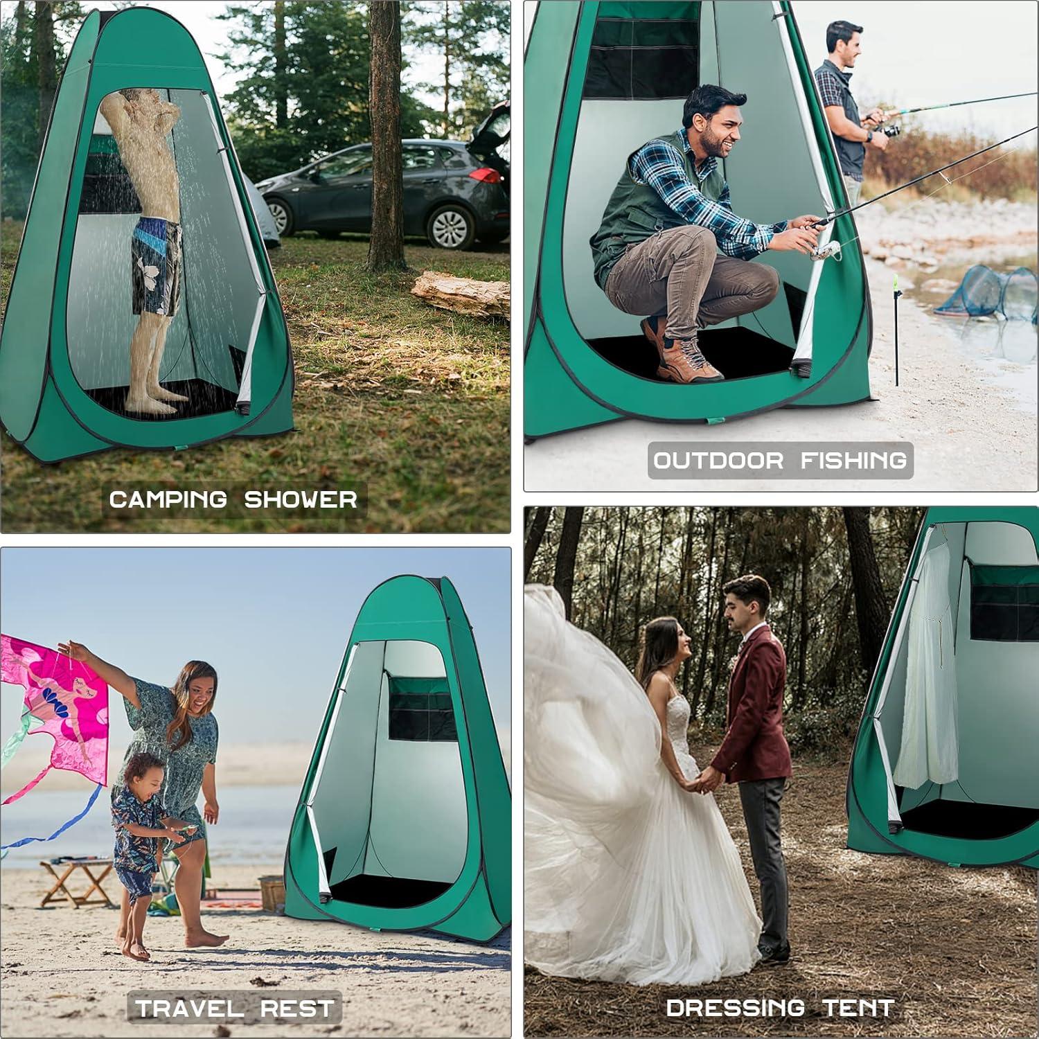 Carpa de Ducha Plegable BRIAN & DANY 120x120x190 cm Verde