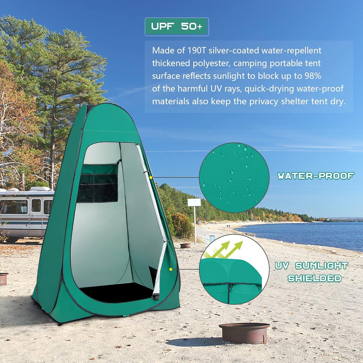 Carpa de Ducha Plegable BRIAN & DANY 120x120x190 cm Verde