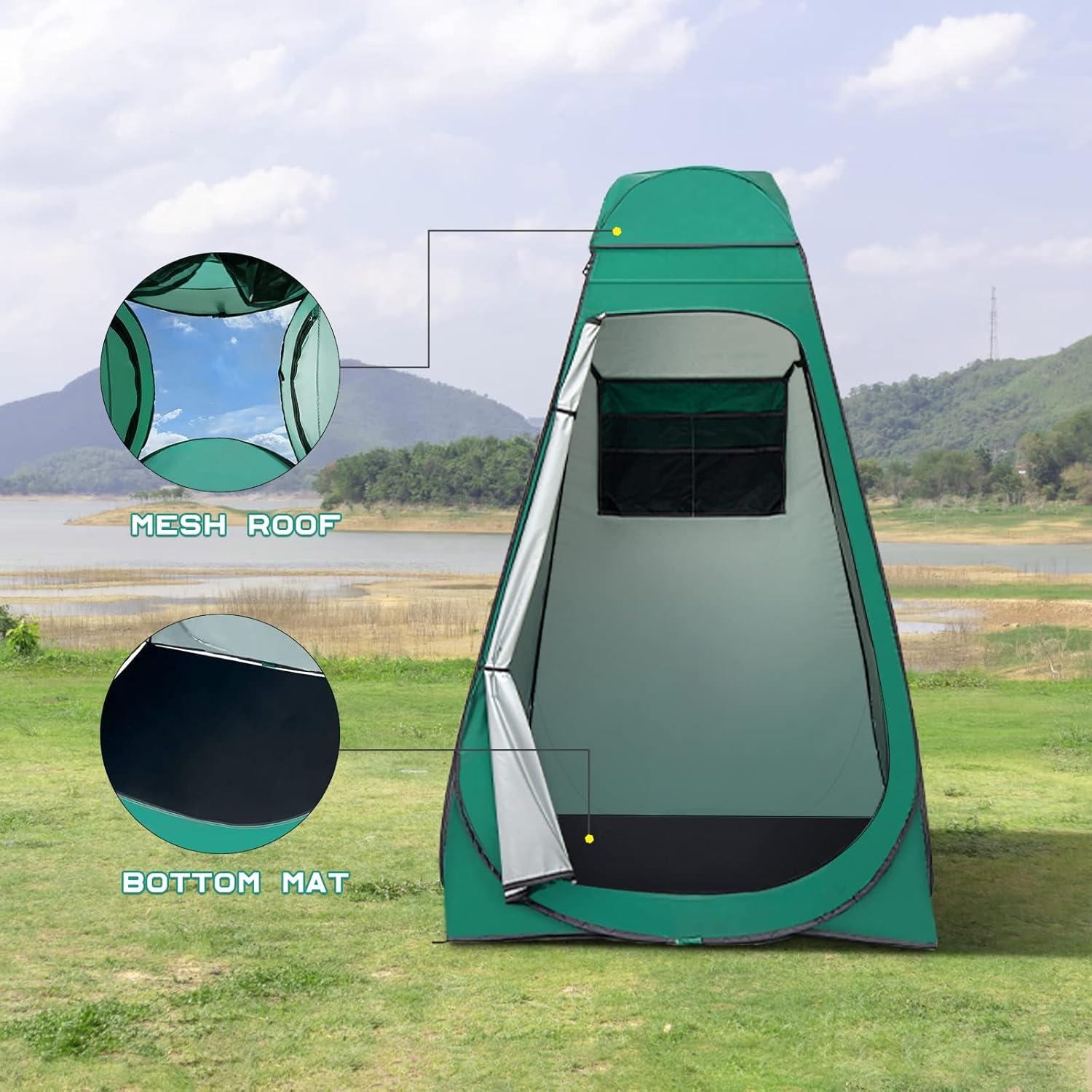 Carpa de Ducha Plegable BRIAN & DANY 120x120x190 cm Verde