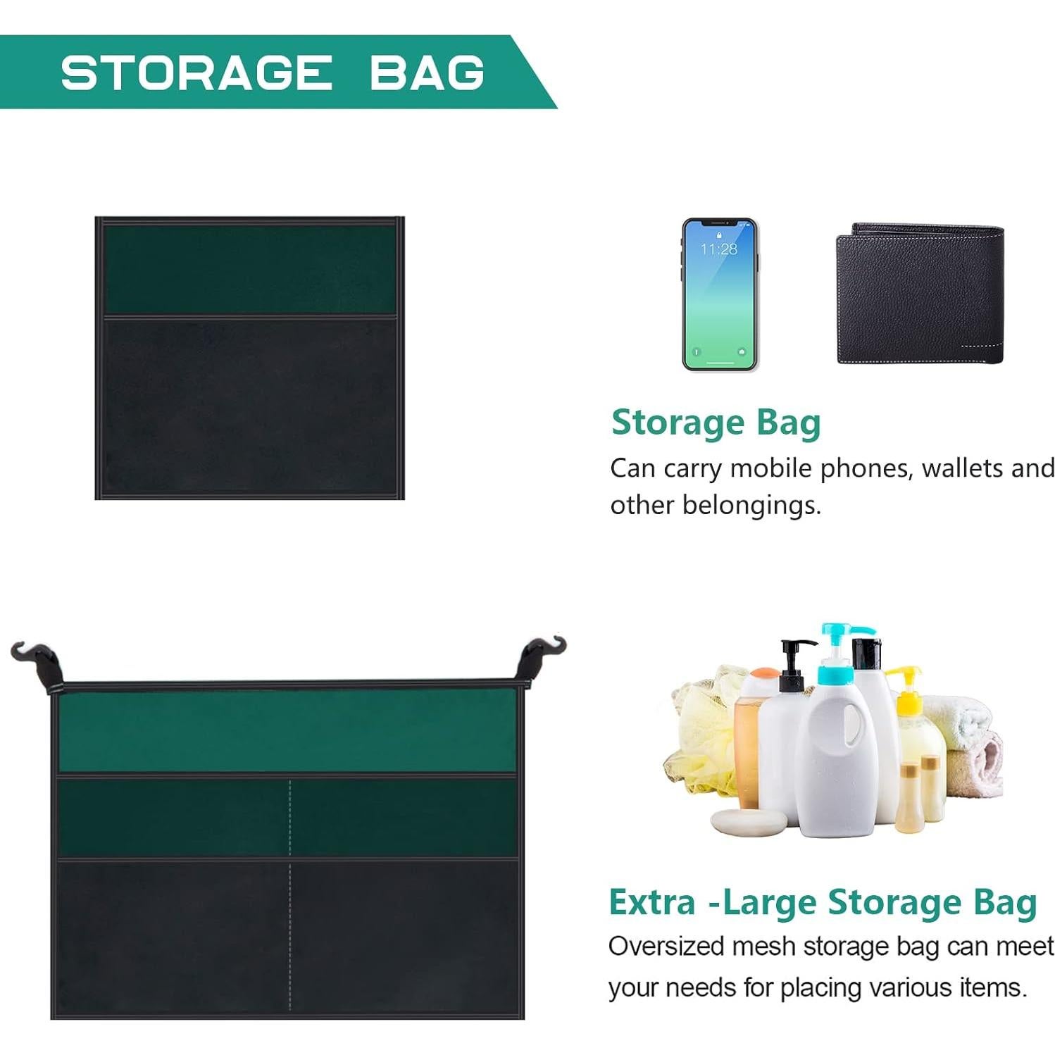 Carpa de Ducha Plegable BRIAN & DANY 120x120x190 cm Verde